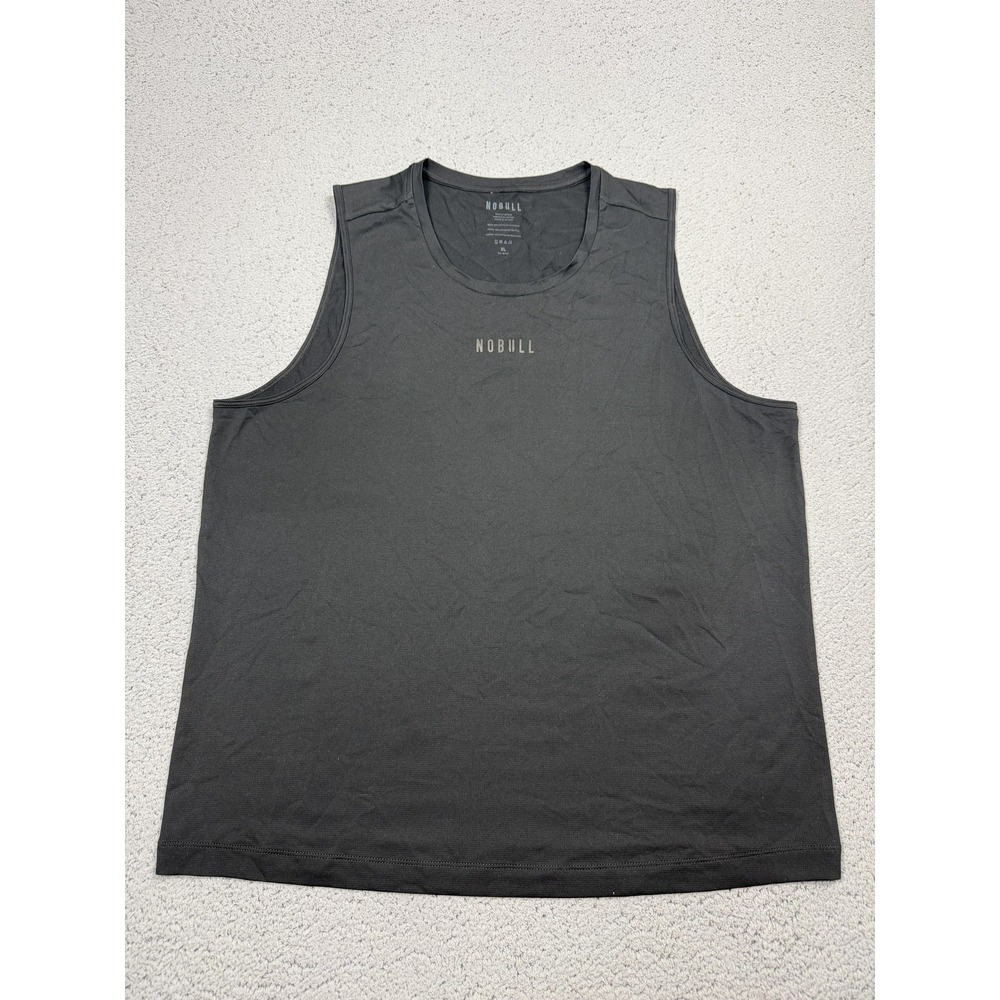 NOBULL Tank Top Mens XL Black Sleeveless Mesh Athletic CrossFit Gym Training